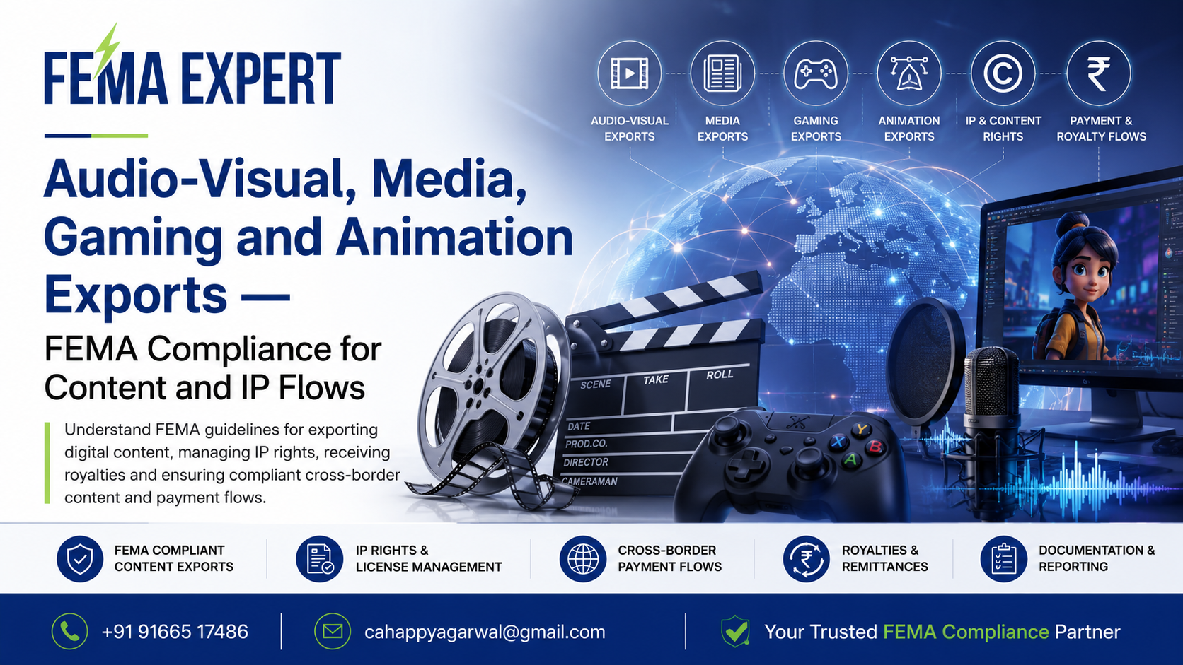 Audio-Visual, Media, Gaming and Animation Exports — FEMA Compliance for Content and IP Flows