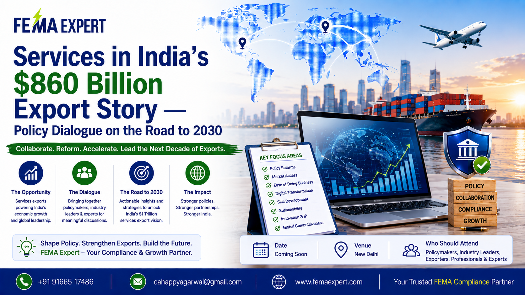 Services in India’s $860 Billion Export Story — Policy Dialogue on the Road to 2030